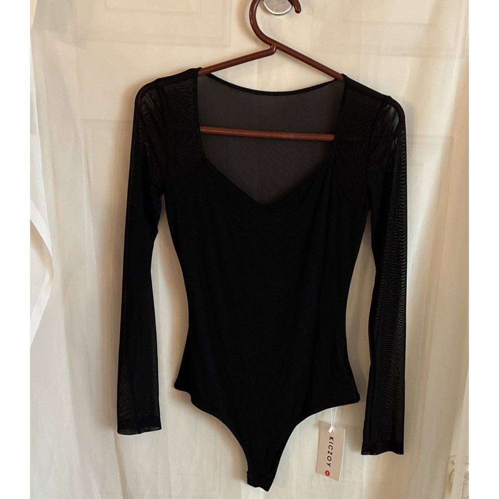 KICZOY Black Bodysuit Size Small NWT